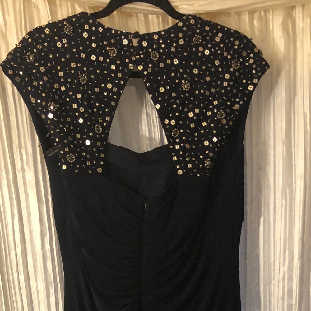 XSCAPE Floor Length Embellished Evening Gown - New